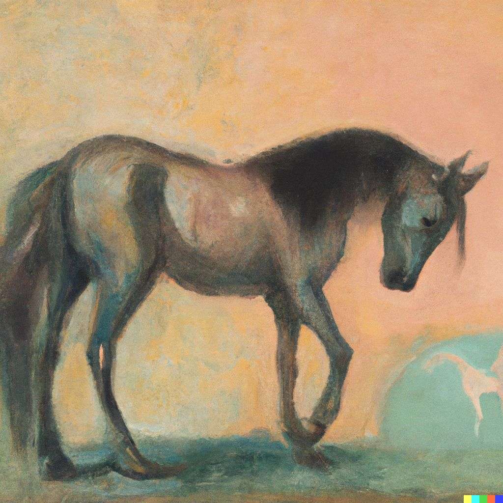 a horse, painting by Edgar Degas